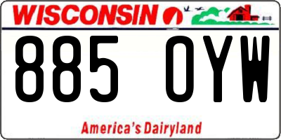 WI license plate 885OYW