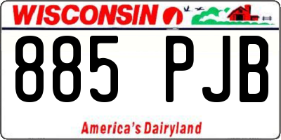 WI license plate 885PJB
