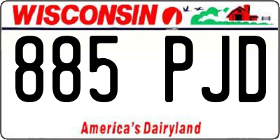 WI license plate 885PJD