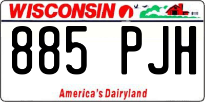 WI license plate 885PJH
