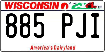 WI license plate 885PJI