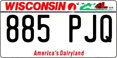 WI license plate 885PJQ