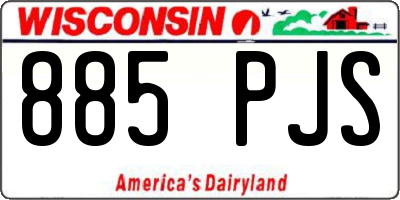 WI license plate 885PJS