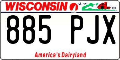 WI license plate 885PJX