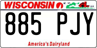 WI license plate 885PJY