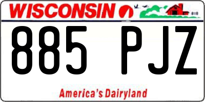 WI license plate 885PJZ