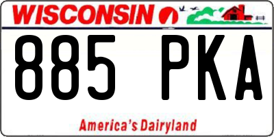 WI license plate 885PKA