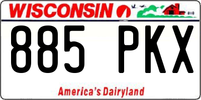 WI license plate 885PKX