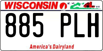 WI license plate 885PLH