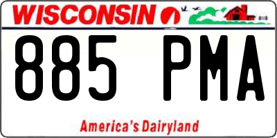WI license plate 885PMA