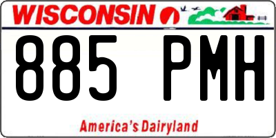 WI license plate 885PMH