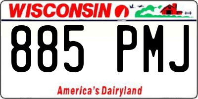 WI license plate 885PMJ