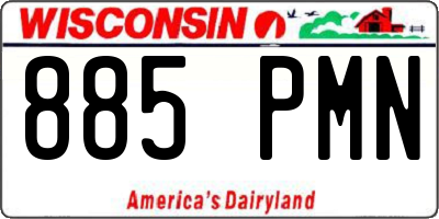 WI license plate 885PMN