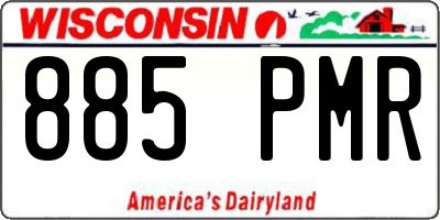 WI license plate 885PMR