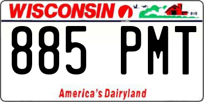 WI license plate 885PMT