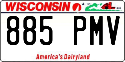 WI license plate 885PMV