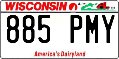 WI license plate 885PMY