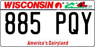 WI license plate 885PQY
