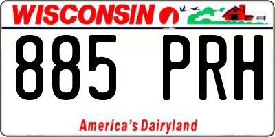 WI license plate 885PRH