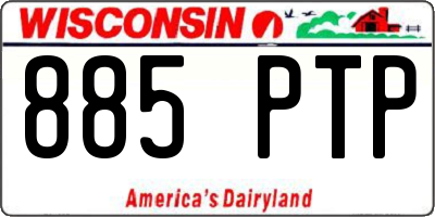 WI license plate 885PTP