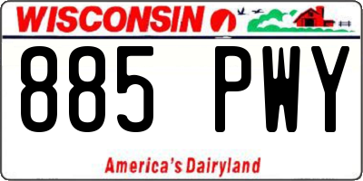 WI license plate 885PWY