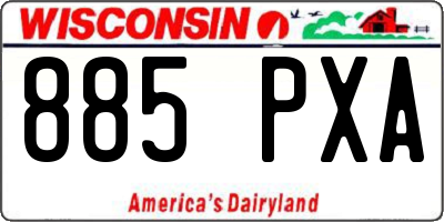 WI license plate 885PXA