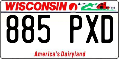 WI license plate 885PXD