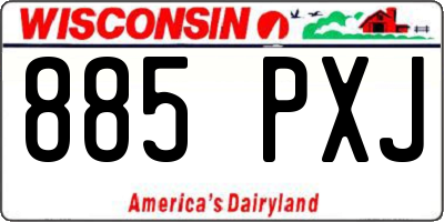 WI license plate 885PXJ