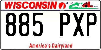 WI license plate 885PXP