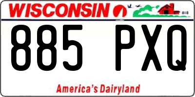 WI license plate 885PXQ
