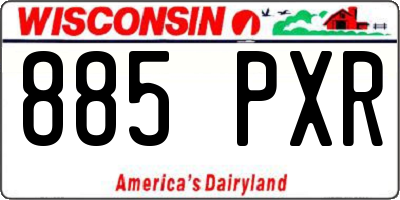 WI license plate 885PXR