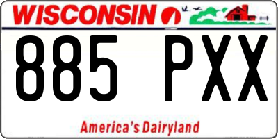 WI license plate 885PXX