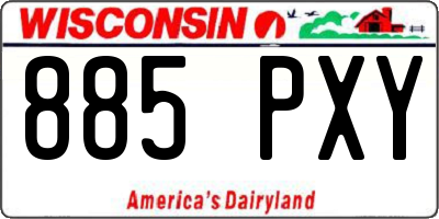 WI license plate 885PXY