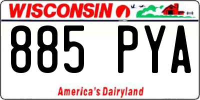 WI license plate 885PYA