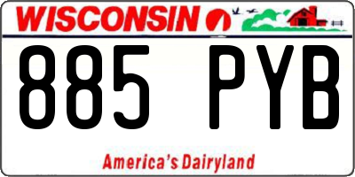 WI license plate 885PYB