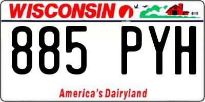 WI license plate 885PYH