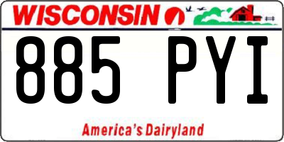 WI license plate 885PYI