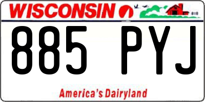 WI license plate 885PYJ