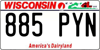 WI license plate 885PYN