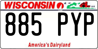 WI license plate 885PYP