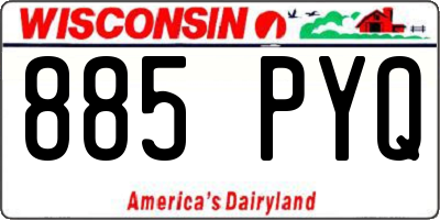 WI license plate 885PYQ