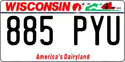 WI license plate 885PYU