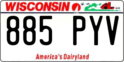 WI license plate 885PYV