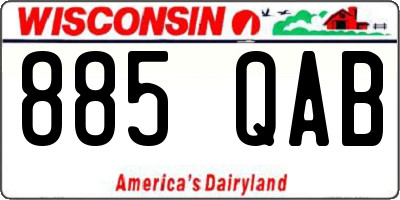 WI license plate 885QAB