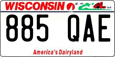 WI license plate 885QAE
