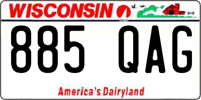 WI license plate 885QAG