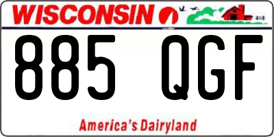 WI license plate 885QGF