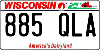 WI license plate 885QLA