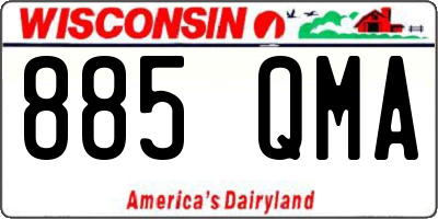 WI license plate 885QMA