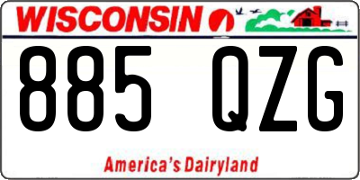 WI license plate 885QZG
